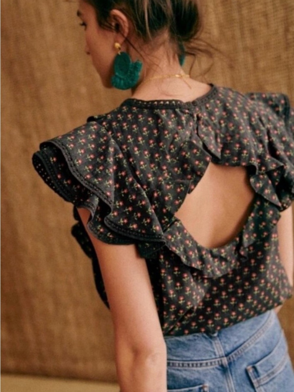 Sézane Blouse Florencina Mini Fleur Indienne - Picture 2 of 7